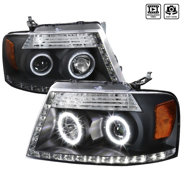 Spec-D Tuning 04-08 Ford F150 04-08 Ford F150 R8 Projector Hdlght, 2LHP-F15004JM-8-RS 2LHP-F15004JM-8-RS - main